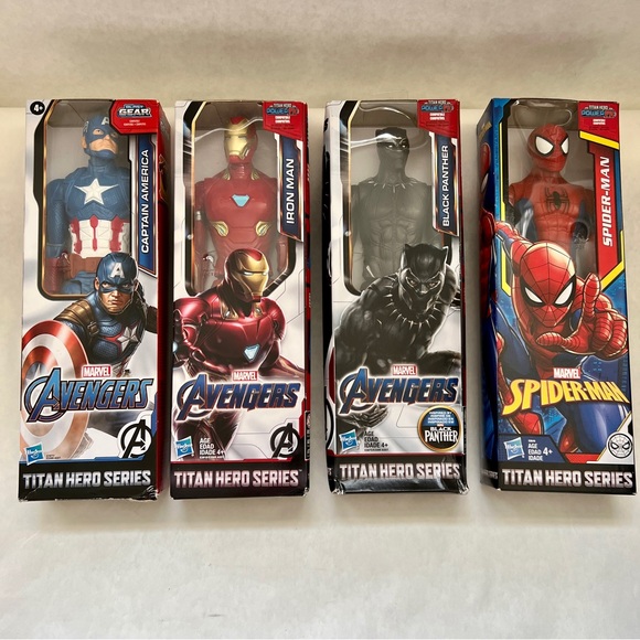 Marvel Toys Hasbro Marvel Avenger Spiderman Titan Hero Series Action Figures Set Of 4 Poshmark